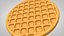 baked waffle food 3D model