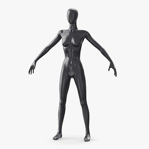 3D Mannequin Female Black