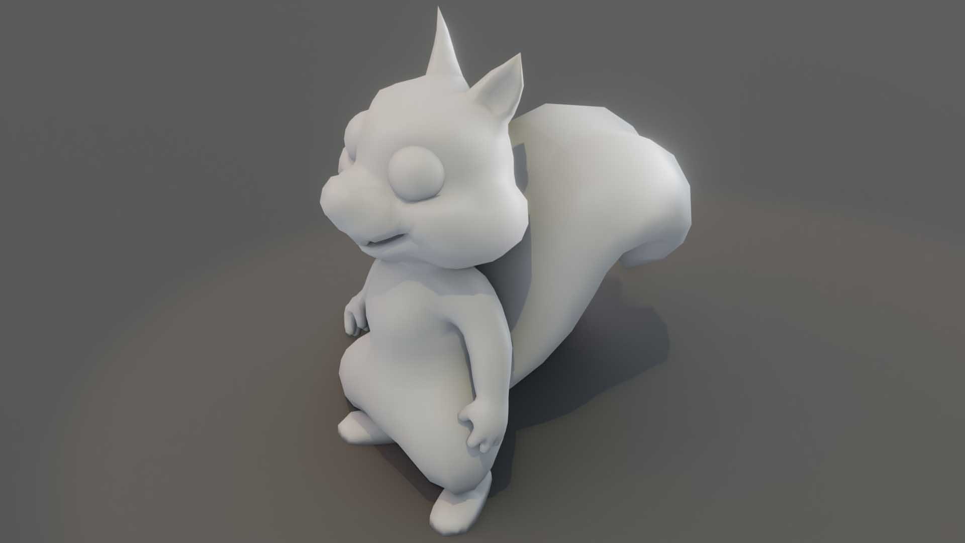 Cartoon Squirrel Animated And Rigged Base Mesh 3D - TurboSquid 2083723