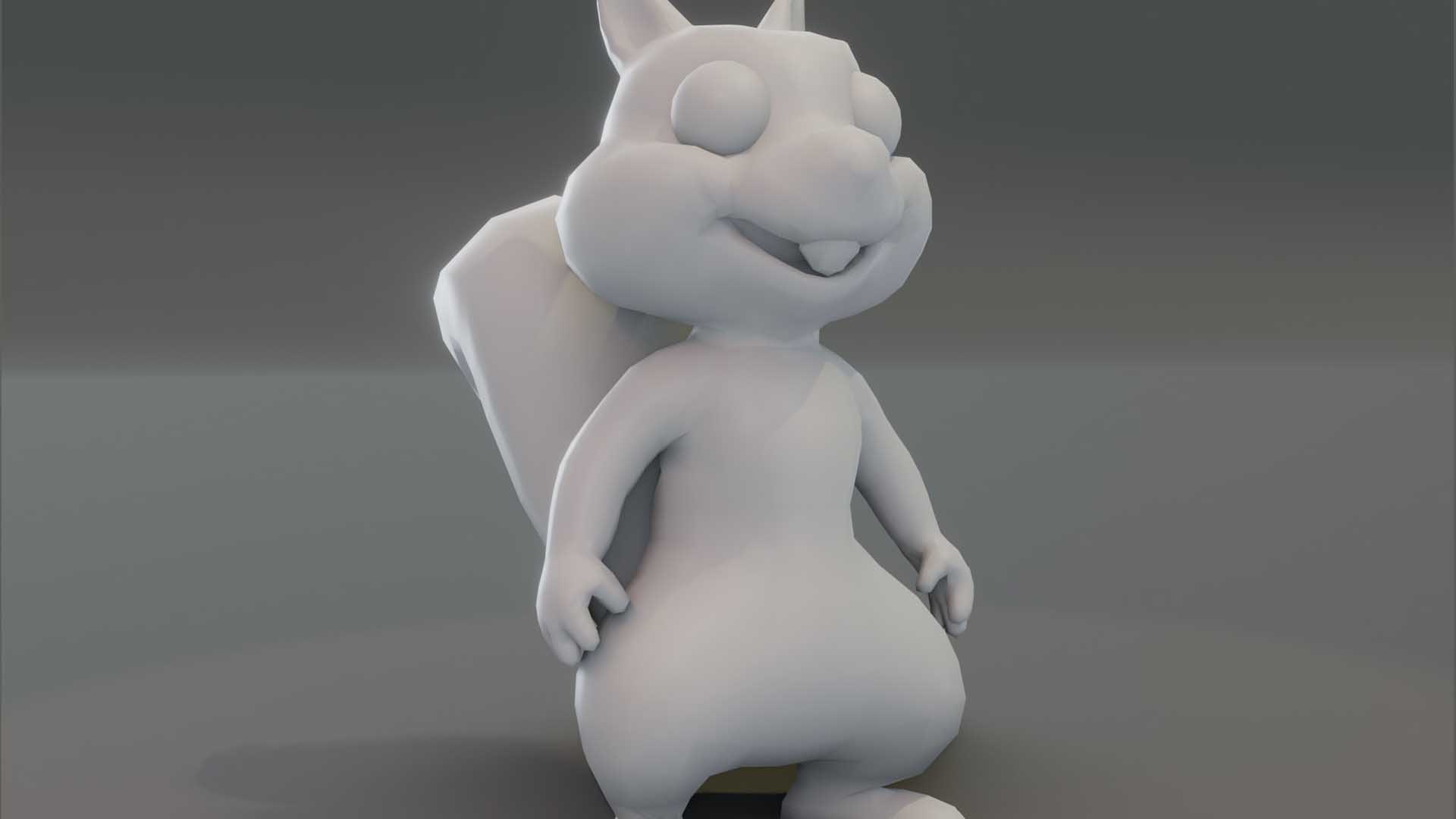 Cartoon Squirrel Animated And Rigged Base Mesh 3D - TurboSquid 2083723