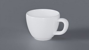White tea cup 3D Model True Renders UV 4K PBR Textures model