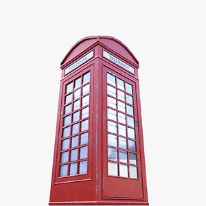 3D telephone box phone model