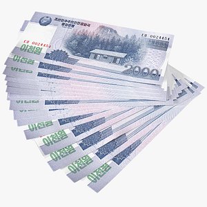 Fan of North Korea 2000 Won Banknotes
