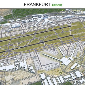 3D Frankfurt Airport Germany model