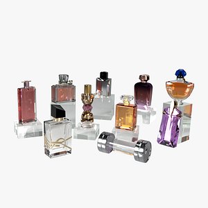 3D model Perfume Bottles Set