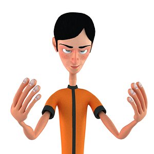 3d model rigged cartoon man