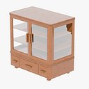 Antique Timber Display Shelf with Drawer Carpentered Craft Malaysia