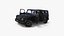 Gelandewagen Mercedes-Benz AMG 63 Black Rigged for Cinema 4D