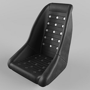 3D Retro Dune Buggy Ventilation Leather Black Seat model