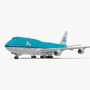 boeing 747-400er klm modeled 3d model