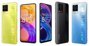 3D Realme 8 Pro All Colors Low Poly model