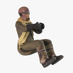 World War 2 Fighter Pilot - Sitting Pose