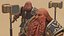 Dwarf Warrior with Hammer Rigged 3D model