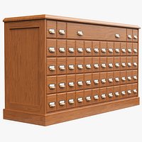Wooden Trading Card Cabinet