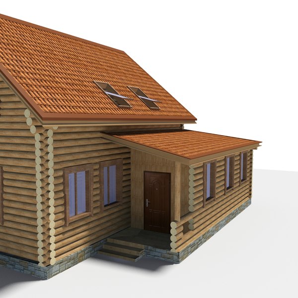 3d model log house