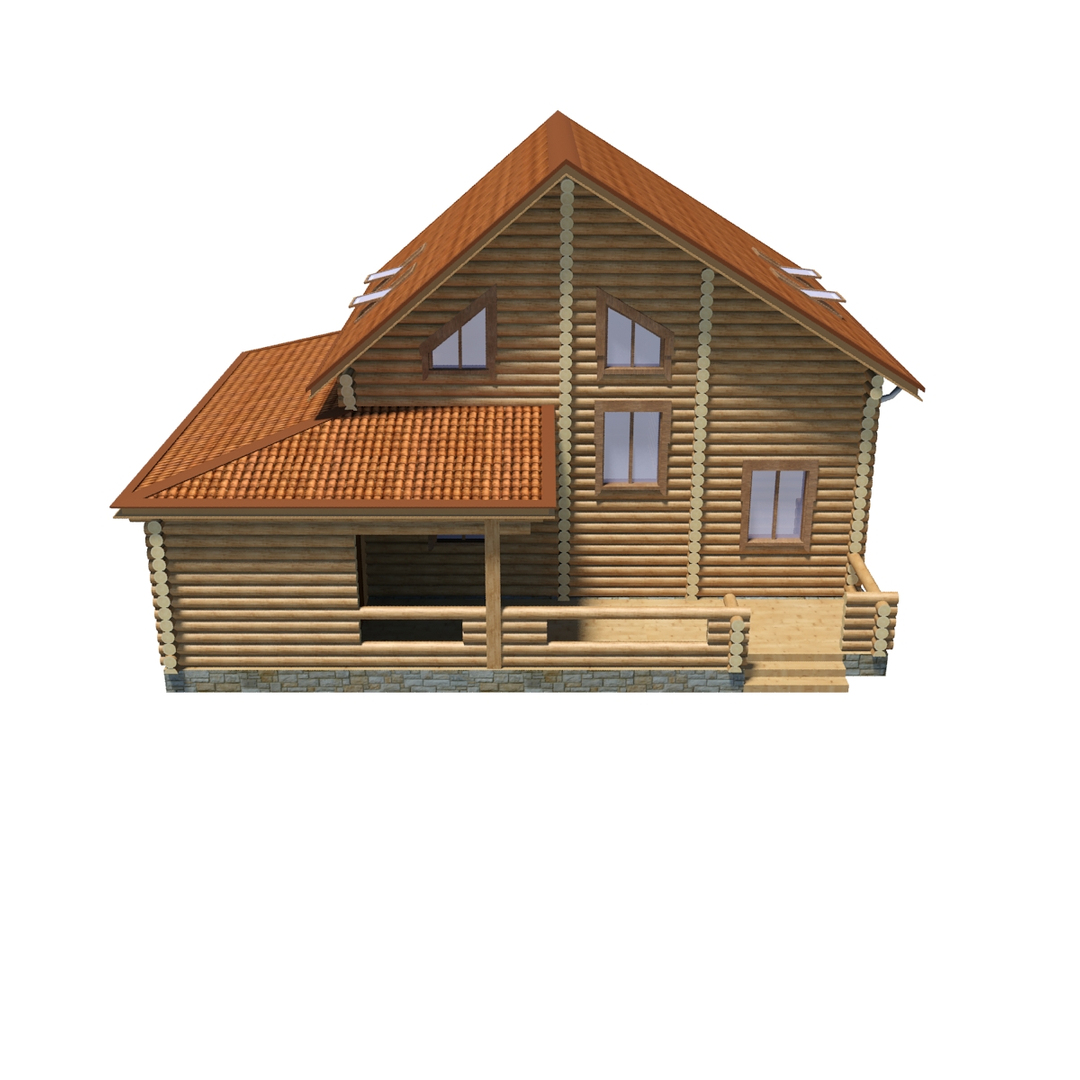 3d model log house