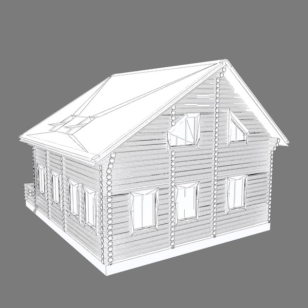 3d model log house