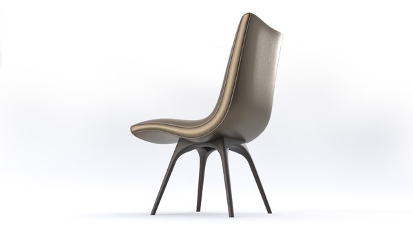 modelo 3d Silla de comedor Vladimir Kagan Elegante TurboSquid