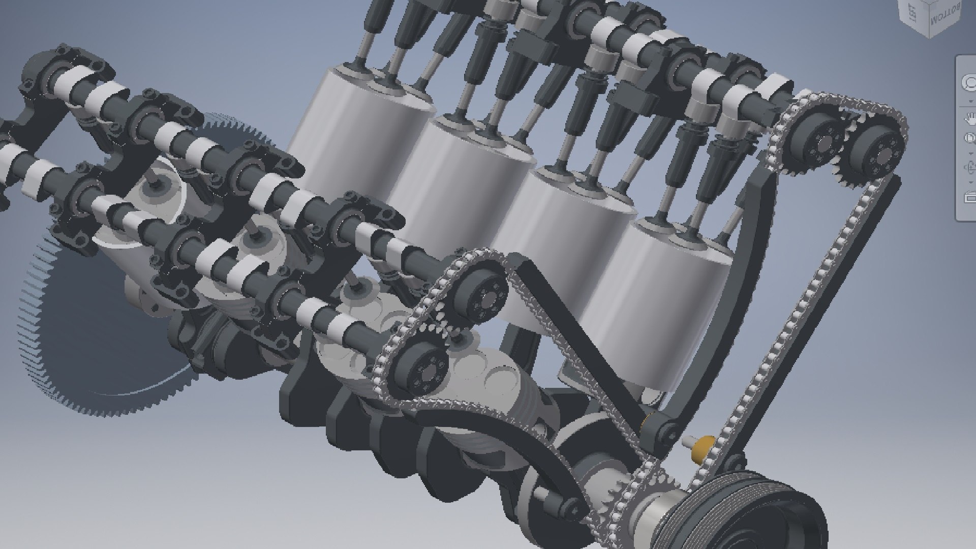 V8 Engine Piston And Crankshaft 3D Model - TurboSquid 1789173