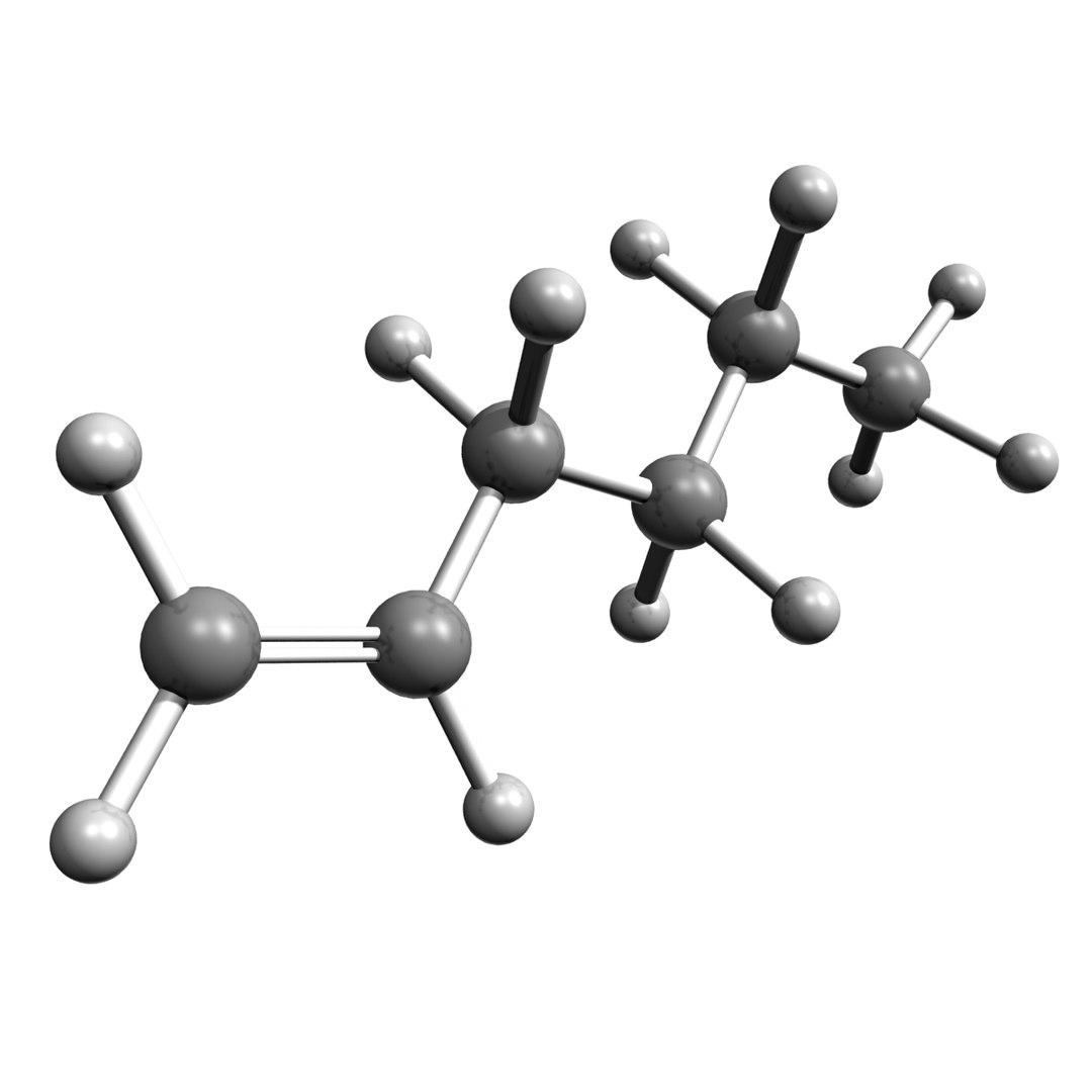 3d Model Butylethylene C6h12