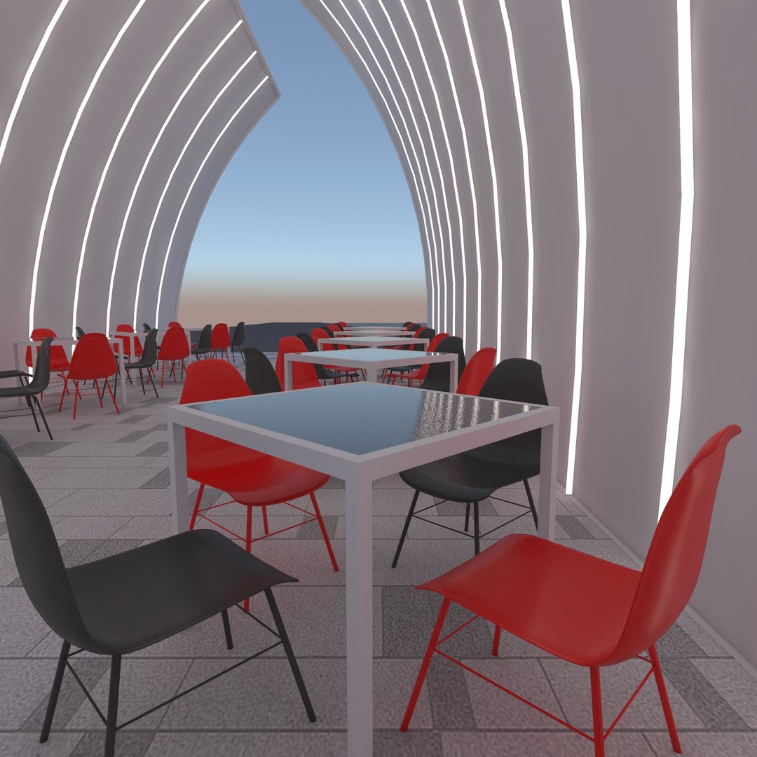 3D Model Concept Cafe - TurboSquid 2100549