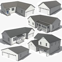 Residential Houses Collection PBR Low Poly