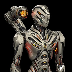 3D Robot Mech 3 - Rigged and Animated