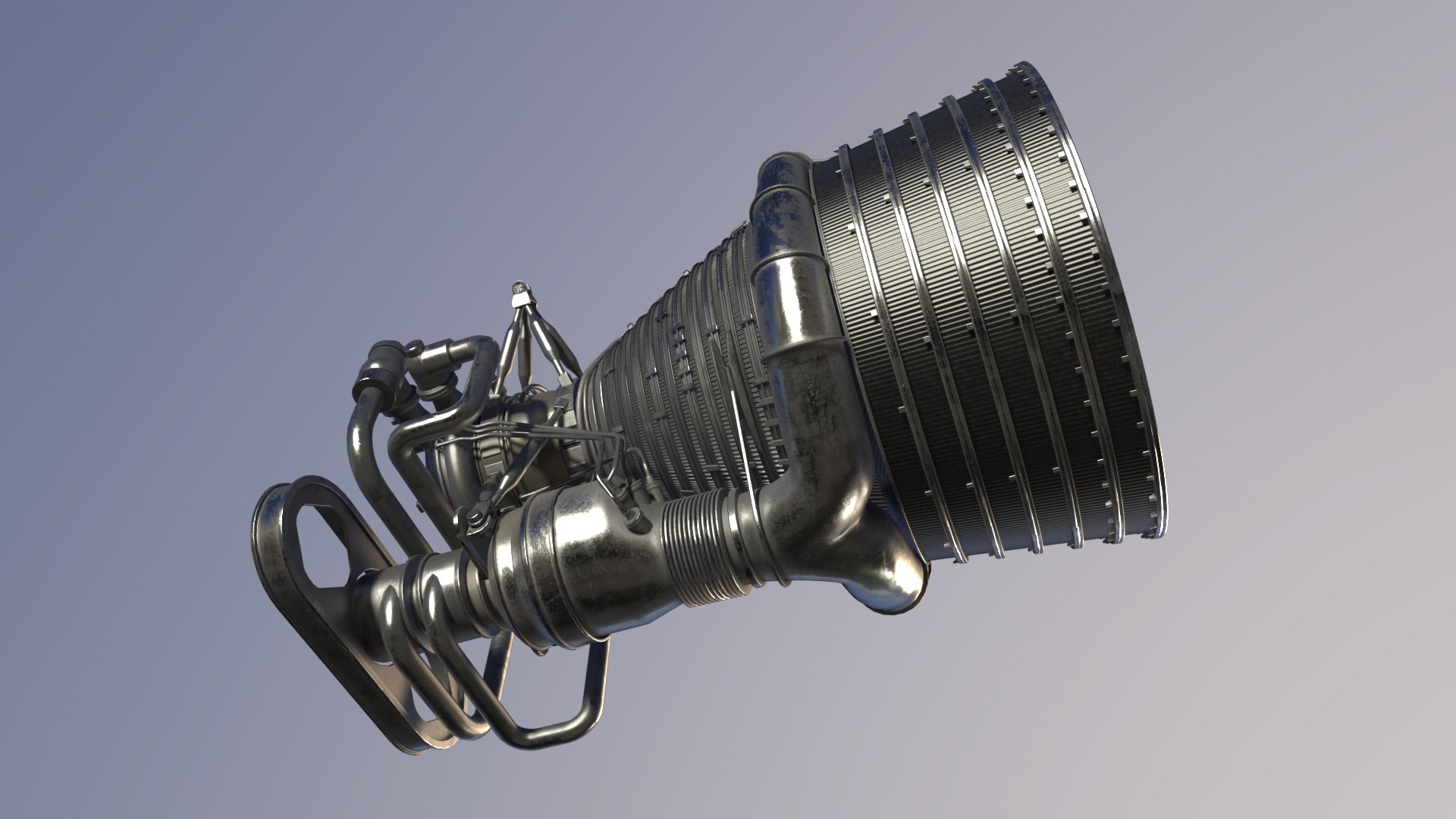 Rocket Engine - Rocketdyne F1 Model - TurboSquid 1956890