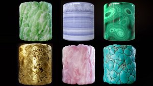 Seamless mineral stones substance material collection and texture