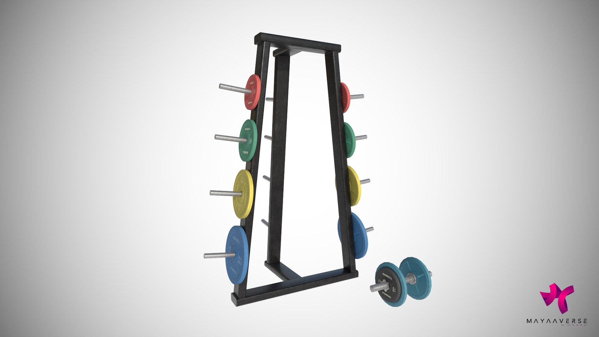 3D Model BarbellRack - TurboSquid 2386064