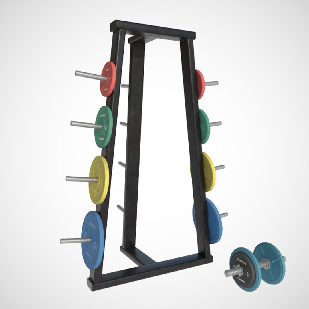 3D Model BarbellRack - TurboSquid 2386064