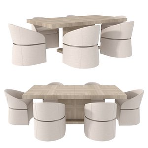 Caracole Horizon table dune chair model
