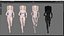 Roupa íntima 0015 - Rigged - Unreal - Unity - Blender - Animada - Personagem feminina realista