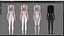 Roupa íntima 0015 - Rigged - Unreal - Unity - Blender - Animada - Personagem feminina realista