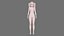 Roupa íntima 0015 - Rigged - Unreal - Unity - Blender - Animada - Personagem feminina realista