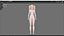 Roupa íntima 0015 - Rigged - Unreal - Unity - Blender - Animada - Personagem feminina realista