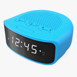 3D model digital clock radio generic