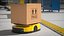 Lagerlieferroboter mit zerbrechlicher Box (gelb)