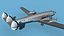 3D Lockheed L1649 Star Liner V00 Bare Metal