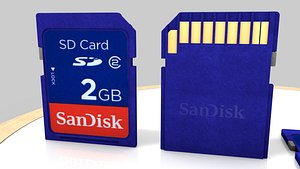 3d sd sandisk disk model