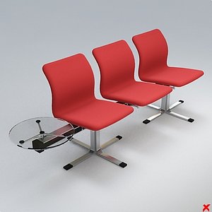chair waiting 3d model