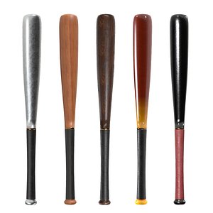 3D model Baseball bat collection