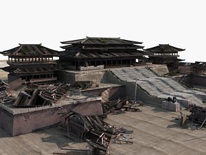 3D Abandoned Imperial Palace model