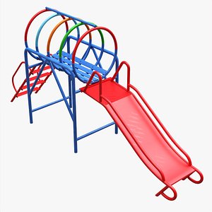 Playground barrel slide 01 3D model