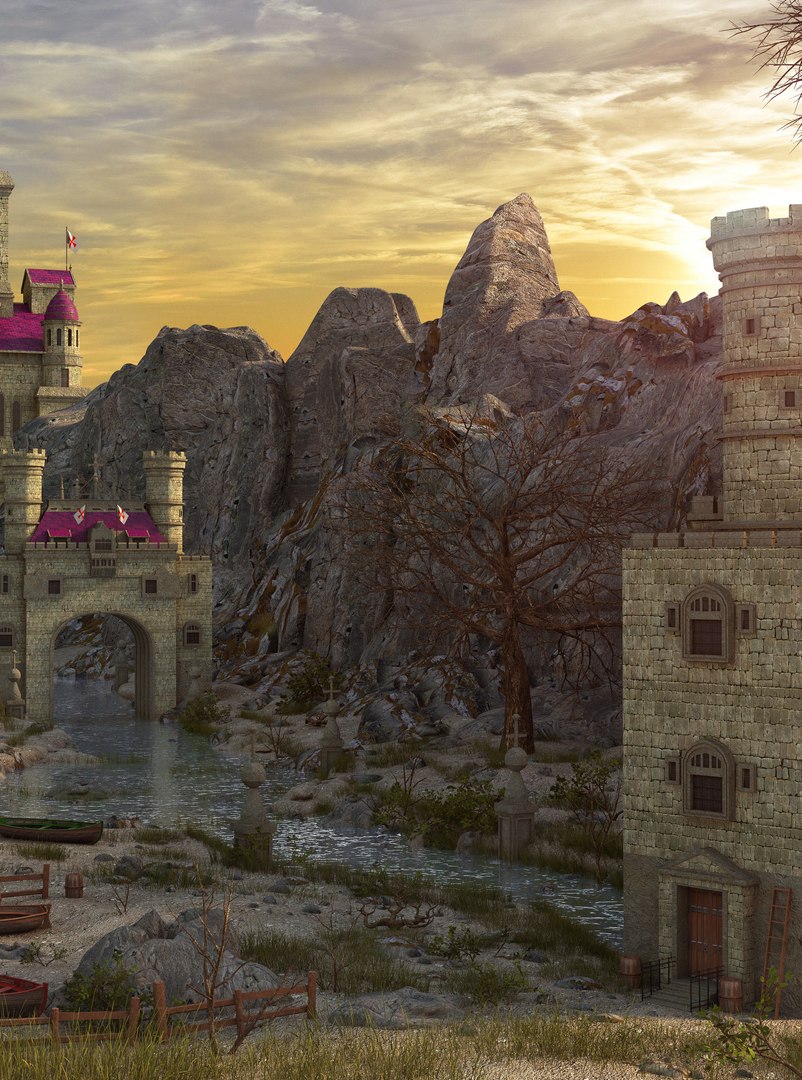 3D river castle fantasy model https://p.turbosquid.com/ts-thumb/8O/40ex63/NF99snbD/medieval4/jpg/1553781258/1920x1080/fit_q87/878b84208a177ea5b2a311af5b051eed27600cdc/medieval4.jpg