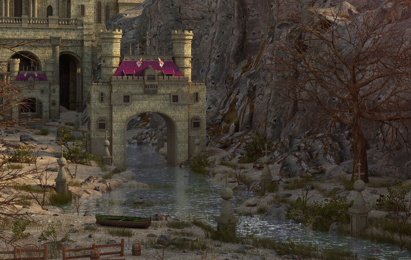 3D river castle fantasy model https://p.turbosquid.com/ts-thumb/8O/40ex63/PBngDmw0/medieval10/jpg/1553781258/1920x1080/fit_q87/dc94b3ff65bf508208efd91612ceae0139fc1b68/medieval10.jpg