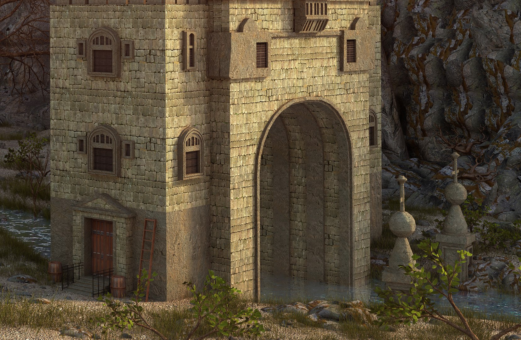 3D river castle fantasy model https://p.turbosquid.com/ts-thumb/8O/40ex63/jEwfN1Bn/medieval6/jpg/1553781258/1920x1080/fit_q87/2d08992744e5db67614a84e0f8cc1e416bdeb420/medieval6.jpg