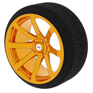 Gisa Wheel with tire 3D model