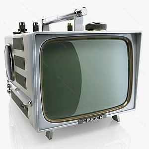 Retro portable CRT Television Singer TV