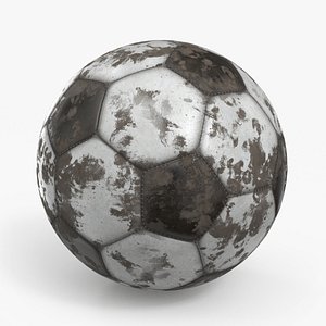 Soccer Ball Low Poly Worn model